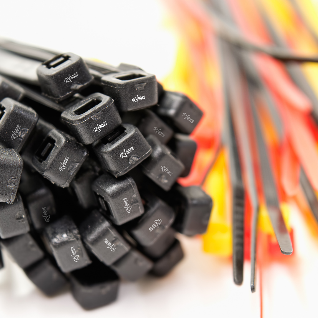 bunch of black zip ties