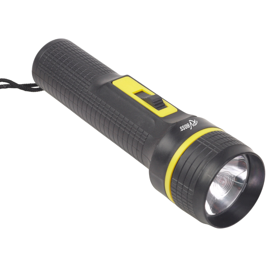 black and yellow flash light for an rv tool kit